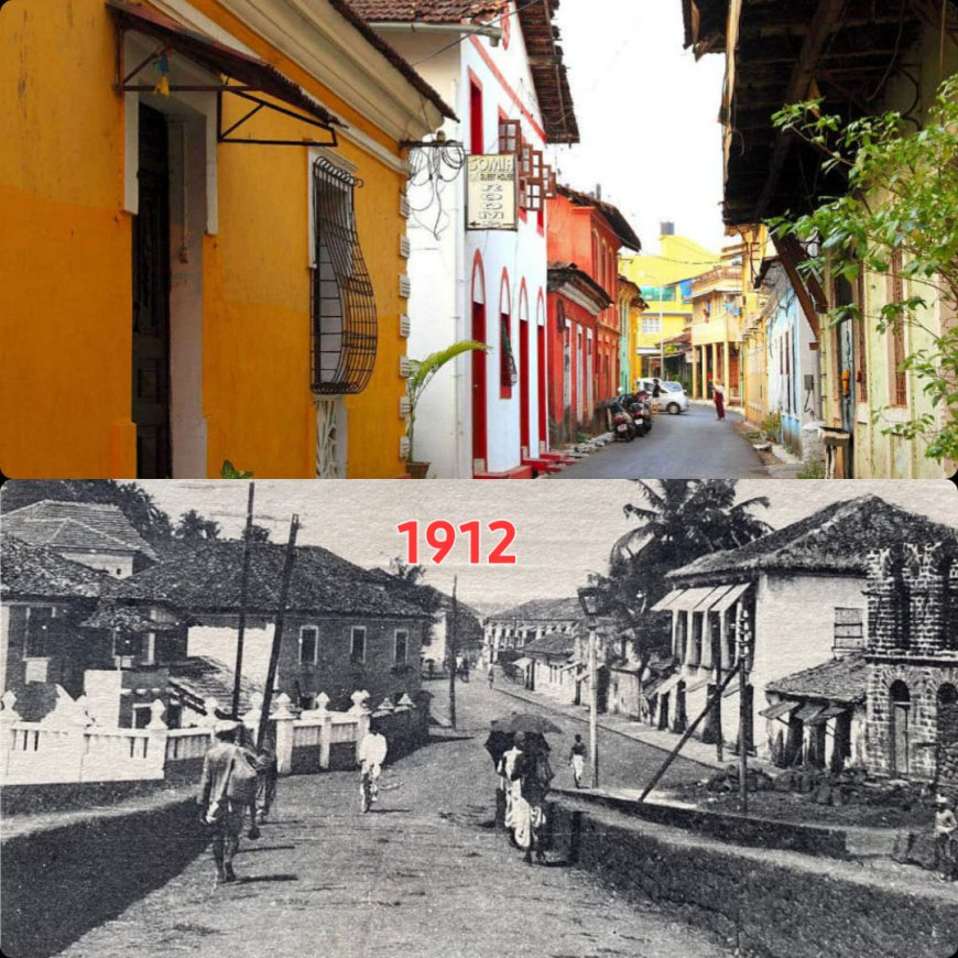 1912 photo of Rua Afonso de Albuquerque street in Panjim